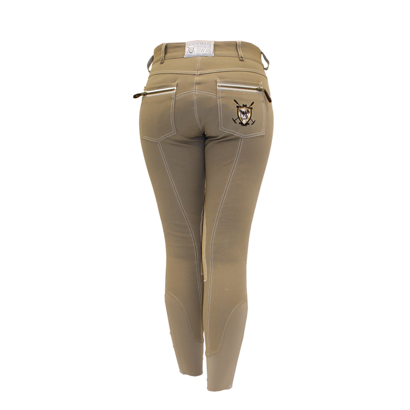 Horseware Nina Ladies Full Seat Breeches - Tan Print-1